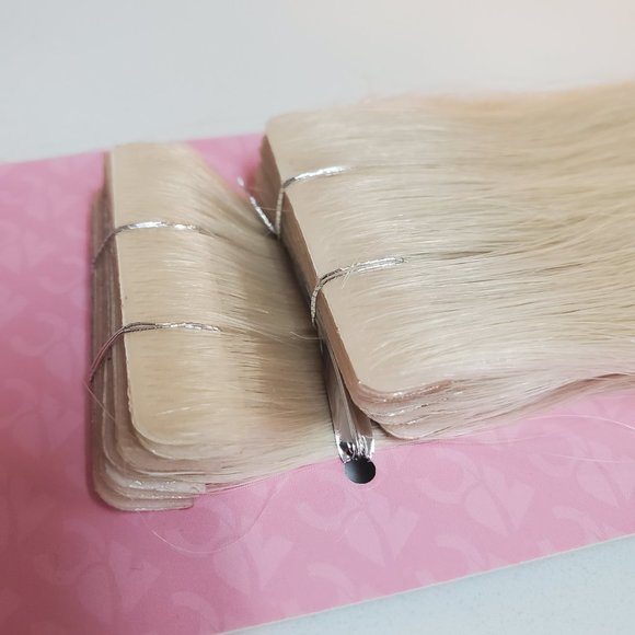Tape In Hair Extensions Light Ash Blonde - Picture 4 of 5